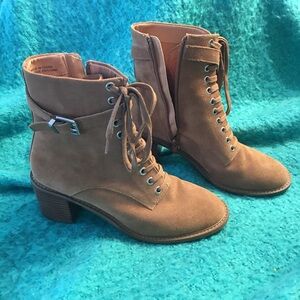 Urban Outfitters Tan/Brown Suede Lace-Up Boots